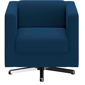 DOMO Collection Sessel BOB blau silber Stoff 72,0 cm 75,0 cm, 1 St.