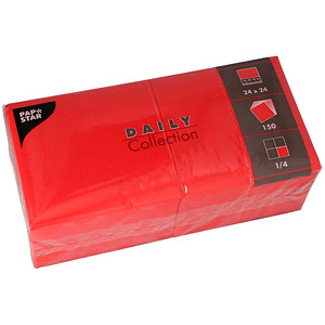 PAPSTAR Servietten Daily Collection rot 2-lagig 24,0 x 24,0 cm, 150 St.