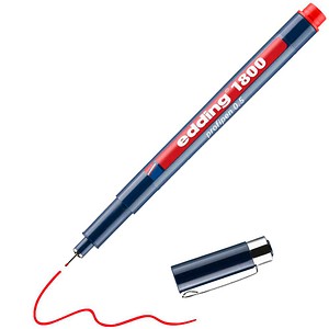edding 1800 Fineliner rot 0,5 mm, 1 St.