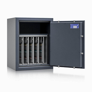 ISS safe4key Schlüsseltresor grau mit 280 Haken, Doppelbartschloss, 50,0 x 42,0 x 65,0 cm, 1 St.
