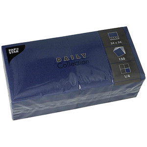 PAPSTAR Servietten Daily Collection dunkelblau 2-lagig 24,0 x 24,0 cm, 150 St.