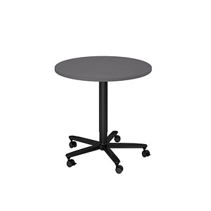 HAMMERBACHER VST08 Stehtisch höhenverstellbar rund Spanplatte grafit 80,0 x 80,0 x 72,0 - 114,0 cm, 1 St.