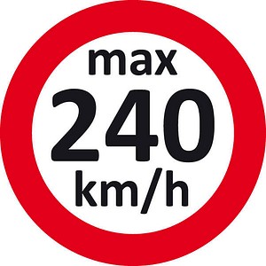 EICHNER Aufkleber Geschwindigkeit 240 km/h, rot/weiß, 100 St.