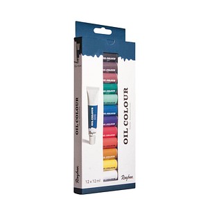 Rayher Künstler-Set Ölfarben farbsortiert 12 x 12,0 ml, 1 Pack