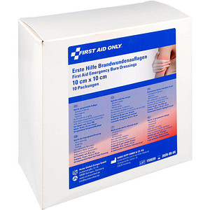 FIRST AID ONLY® Brandwunden-Kompressen P-91400 00 transparent, 10 St.