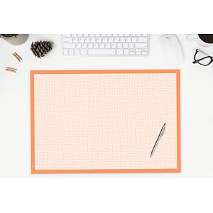 SIGEL Schreibtischunterlage Graph weiß/orange Papier 59,5 x 41,0 cm, 30 Blatt