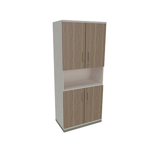 fm Regalschrank Sidney, 4260429769223 weiß, eiche natur  80,0 cm 44,2 cm, 1 St.