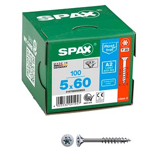 SPAX® Universalschrauben T20 Senkkopf Edelstahl A2 0197000500603 5 mm x 60 mm, 100 St.