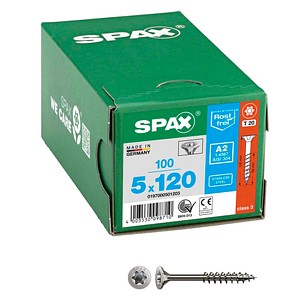 SPAX® Universalschrauben T20 Senkkopf Edelstahl A2 0197000501203 5 mm x 120 mm, 100 St.