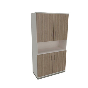 fm Regalschrank Sidney, 4260429769216 weiß, eiche natur  100,0 cm 44,2 cm, 1 St.
