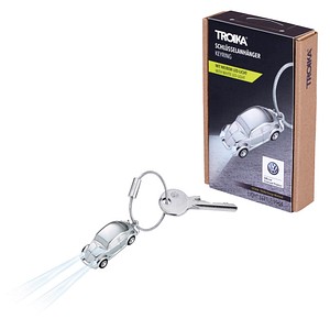 TROIKA® Schlüsselanhänger LIGHT BEETLE 1964 silber