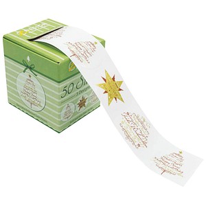 AVERY Zweckform Aufkleber Weihnachtsmotive, 50 Etiketten