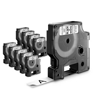 DYMO Schriftbänder D1 41913 (40913) 2093096, 9 mm, schwarz auf weiß, 10 St.