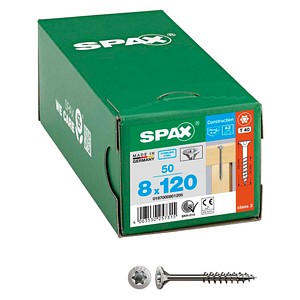 SPAX® Universalschrauben T40 Senkkopf Edelstahl A2 0197000801205 8 mm x 120 mm, 50 St.
