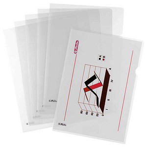 herlitz Sichthüllen DIN A4 transparent genarbt 0,11 mm, 100 St.