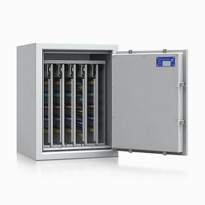 ISS safe4key Schlüsseltresor lichtgrau mit 440 Haken, Doppelbartschloss, 50,0 x 42,0 x 65,0 cm, 1 St.