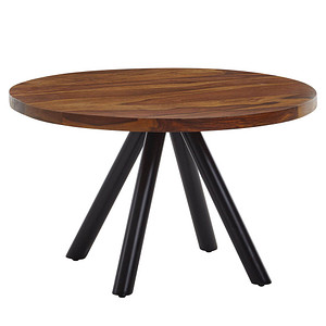 WOHNLING Couchtisch rund Massivholz sheesham 60,0 x 60,0 x 35,0 cm, 1 St.