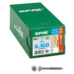 SPAX® Universalschrauben T40 Senkkopf Edelstahl A2 0197000801005 8 mm x 100 mm, 50 St.