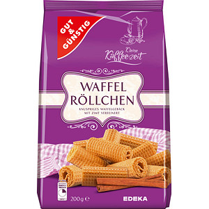 GUT&GÜNSTIG Waffelröllchen Kekse 200,0 g, 1 St.