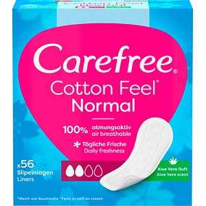 Carefree Slipeinlagen Normal Cotton Feel mit Aloe Vera Duft, 56 St.