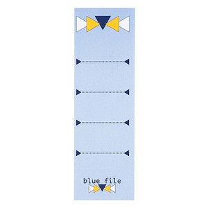10 bluefile Ordneretiketten blue file blau für 8,0 cm Rückenbreite