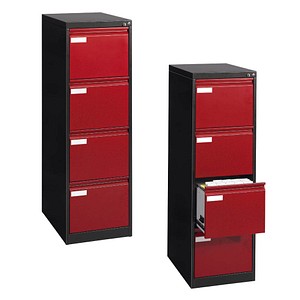 CP C 2000 Acurado Hängeregistraturschrank rubinrot, anthrazit 4 Schubladen 43,3 x 59,0 x 135,7 cm, 1 St.
