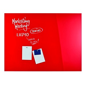 magnetoplan Glas-Magnettafel 120,0 x 90,0 cm intensiv-rot