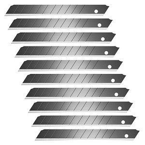 Hansa Cuttermesser-Klingen Ersatzklingen schwarz 9 mm, 10 St.
