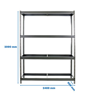 Simonrack Schwerlast-Weitspannregal SIMONFORTE 8435104975961 grau 240,0 x 60,0 x 200,0 cm