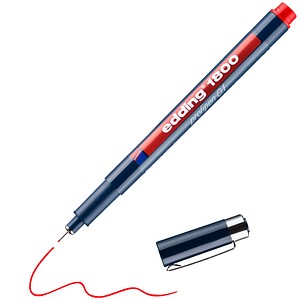 edding 1800 profipen Fineliner rot 0,25 mm, 1 St.