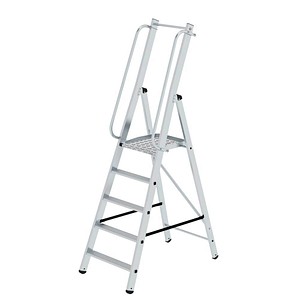 MUNK Podestleiter 51095 silber 5 Stufen, H: 217,0 cm