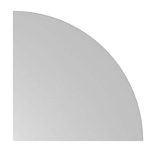 HAMMERBACHER Verbindungsplatte XBE91 lichtgrau, silber dreieckig 80,0 x 80,0 x 2,5 cm