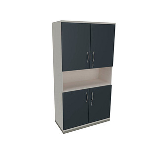 fm Regalschrank Sidney, 4260429769179 weiß, lavagrau 100,0 cm 44,2 cm, 1 St.