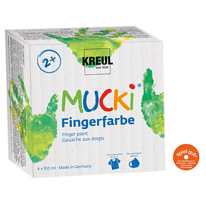 4 KREUL MUCKI Fingerfarben farbsortiert 4 x 150,0 ml