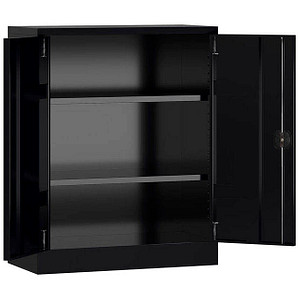 ClassiX Stahlschrank X-530319 tiefschwarz 2 Fachböden 80,0 x 38,0 x 100,0 cm, aufgebaut, 1 St.