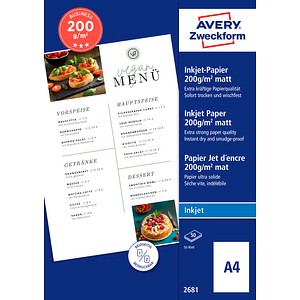 AVERY Zweckform Fotopapier 2681 DIN A4 matt 200 g/qm 50 Blatt