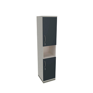 fm Regalschrank Sidney, 4260429769193 weiß, lavagrau 40,0 cm 44,2 cm, 1 St.