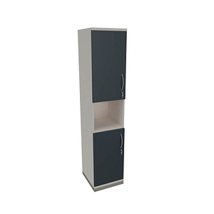 fm Regalschrank Sidney, 4260429769209 weiß, lavagrau 40,0 cm 44,2 cm, 1 St.