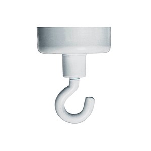 FRANKEN Magnethaken weiß, Metall Ø 47,0 mm, 1 St.