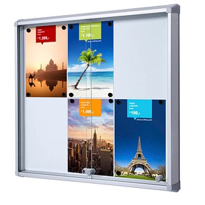 Showdown® Displays Schaukasten SL B1 silber 6x DIN A4 72,0 x 5,9 x 67,5 cm, 1 St.