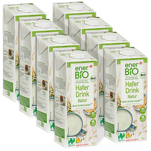 enerBiO Natur Bio-Haferdrink 8x 1,0 l