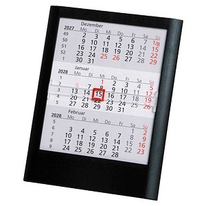 Tischkalender Einsteckkalender 2027/2028 schwarz, 1 St.