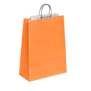 VP Papier-Tragetaschen Toptwist orange 32,0 x 42,0 cm, 50 St.