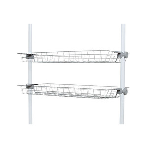 2 WENKO Herkules Ablagen für Garderobensystem grau 94,0 x 38,0 x 8,0 cm