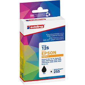 edding EDD-126 schwarz Druckerpatrone kompatibel zu EPSON T0711/T0891