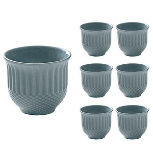 HEART & SOUL Teetassen PINE Relief Sky blau 0,08 l, 6 St.