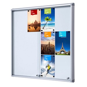 Showdown® Displays Schaukasten SL B1 silber 12x DIN A4 94,0 x 5,9 x 98,2 cm, 1 St.