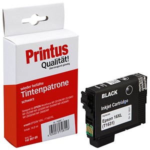 Printus  schwarz Druckerpatrone kompatibel zu EPSON 16XL / T1631XL