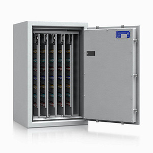 ISS safe4key Schlüsseltresor lichtgrau mit 600 Haken, Elektronikschloss, 50,0 x 42,0 x 80,0 cm, 1 St.