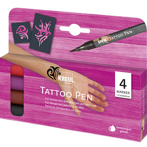 KREUL Tribals Tattoostifte farbsortiert 0,5 mm, 4 St.